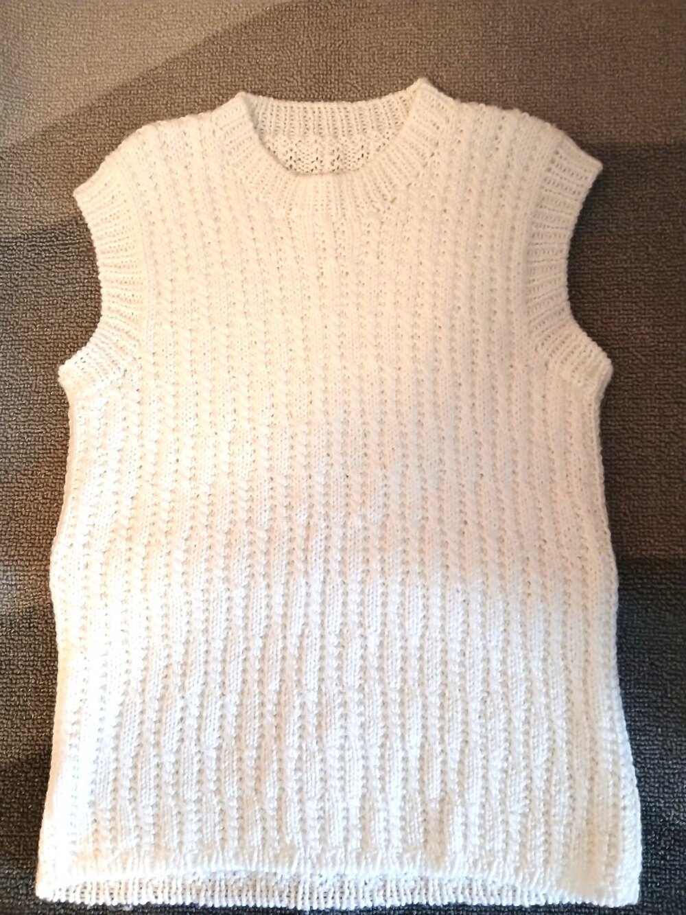 Handmade Vintage Style White Sweater Vest